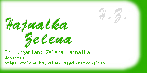 hajnalka zelena business card